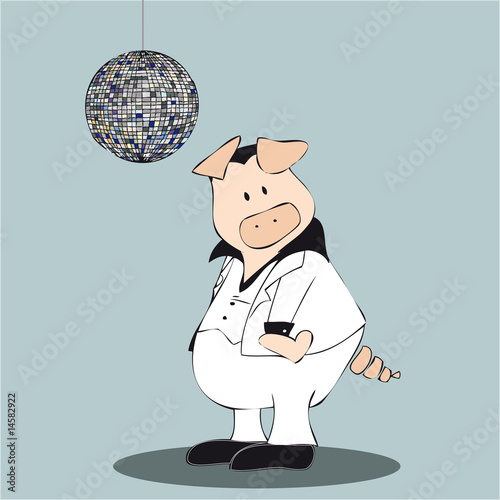 Saturday night fever pig