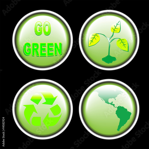 green eco buttons
