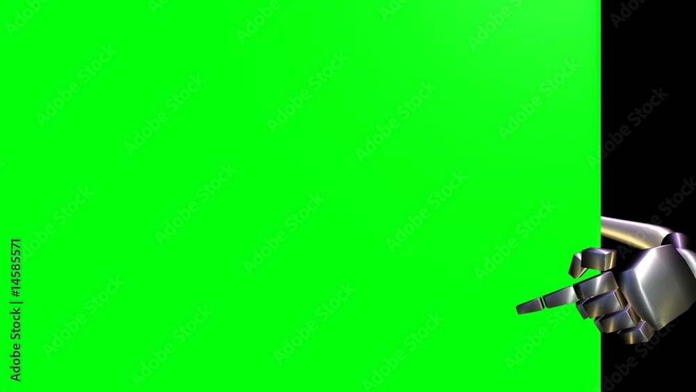 Zeige Finger  -  Green Screen - freigestellt