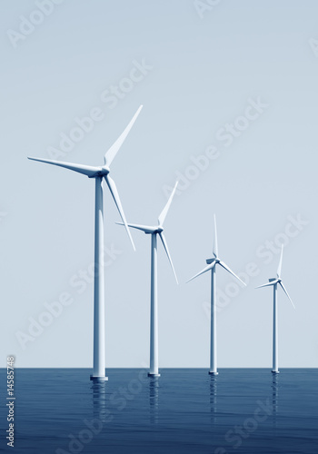 Windturbines on the ocean