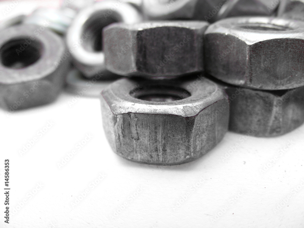 Some bolts on white background Some bolts on white background