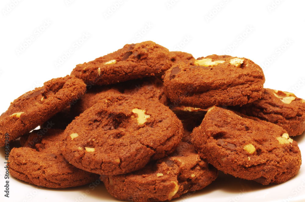 Bunch of Dutch Chocolate Chip Cookies with Walnuts Bunch of Dutch Chocolate Chip Cookies with Walnuts