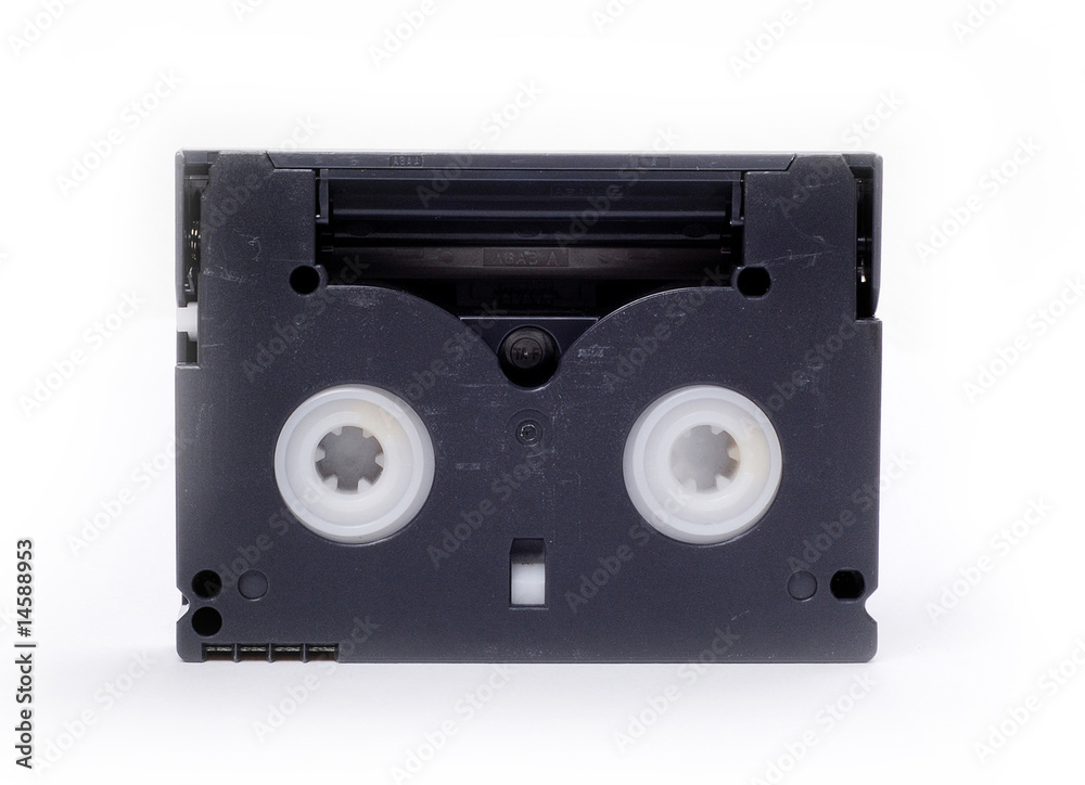 used Hi-8 video tape with white background used Hi-8 video tape with white background