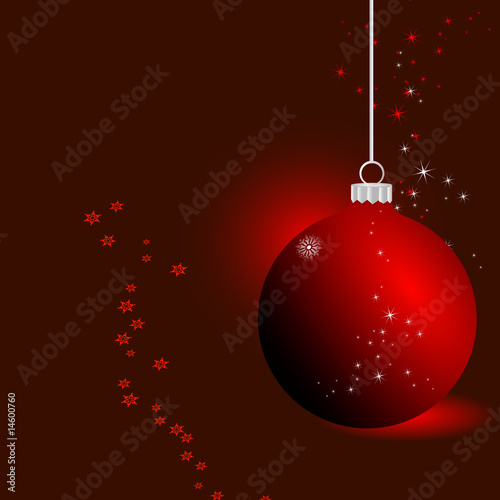 Boule rouge de Noël