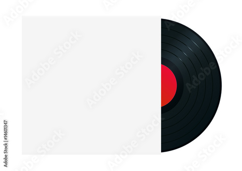 Vinyl record in sleeve. High-detailed vector