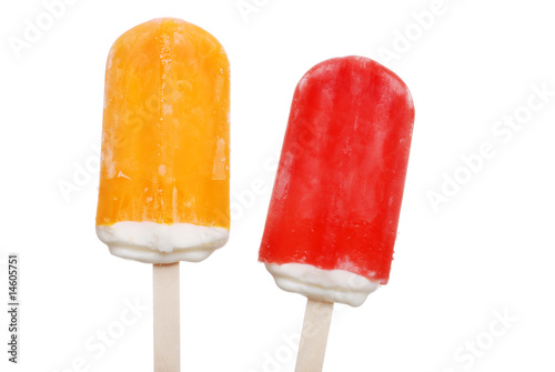 Orange and strawberry creamsicle popsicle
