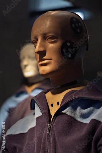 Portrait of a crashtest dummy.