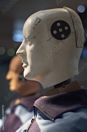 Portrait of a crashtest dummy.