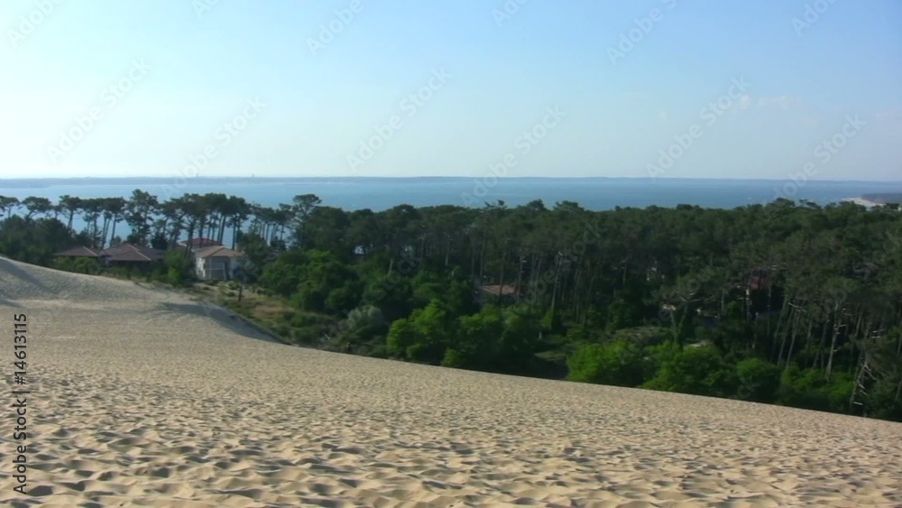 travelling depuis le sommet de la dune du Pilat