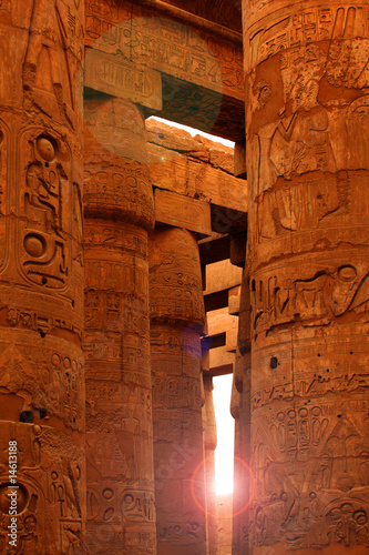 Sunlight shining in Karnak Temple, Egypt
