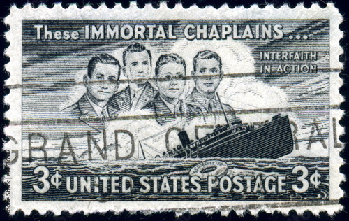 US Postage. These Immortals Chaplans..Timbre postal.