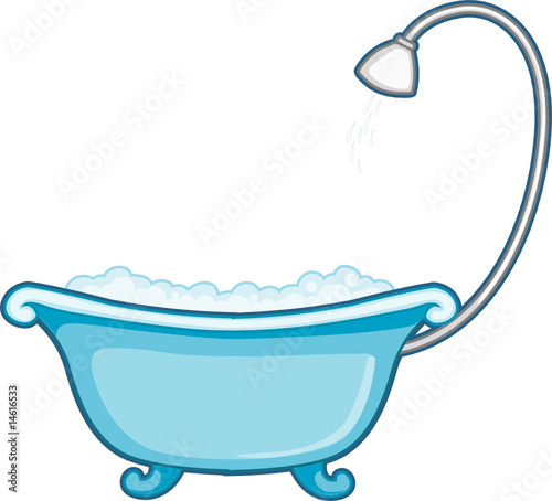 bathtub with shower