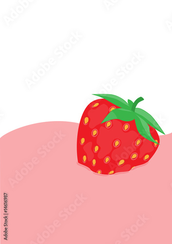 Strawberry in yoghurt