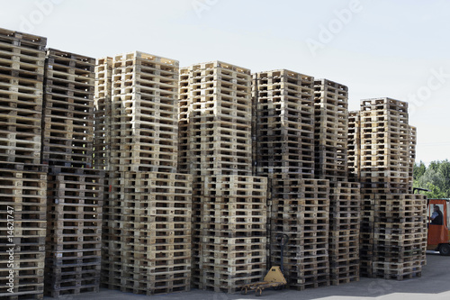 EURO pallets piled up