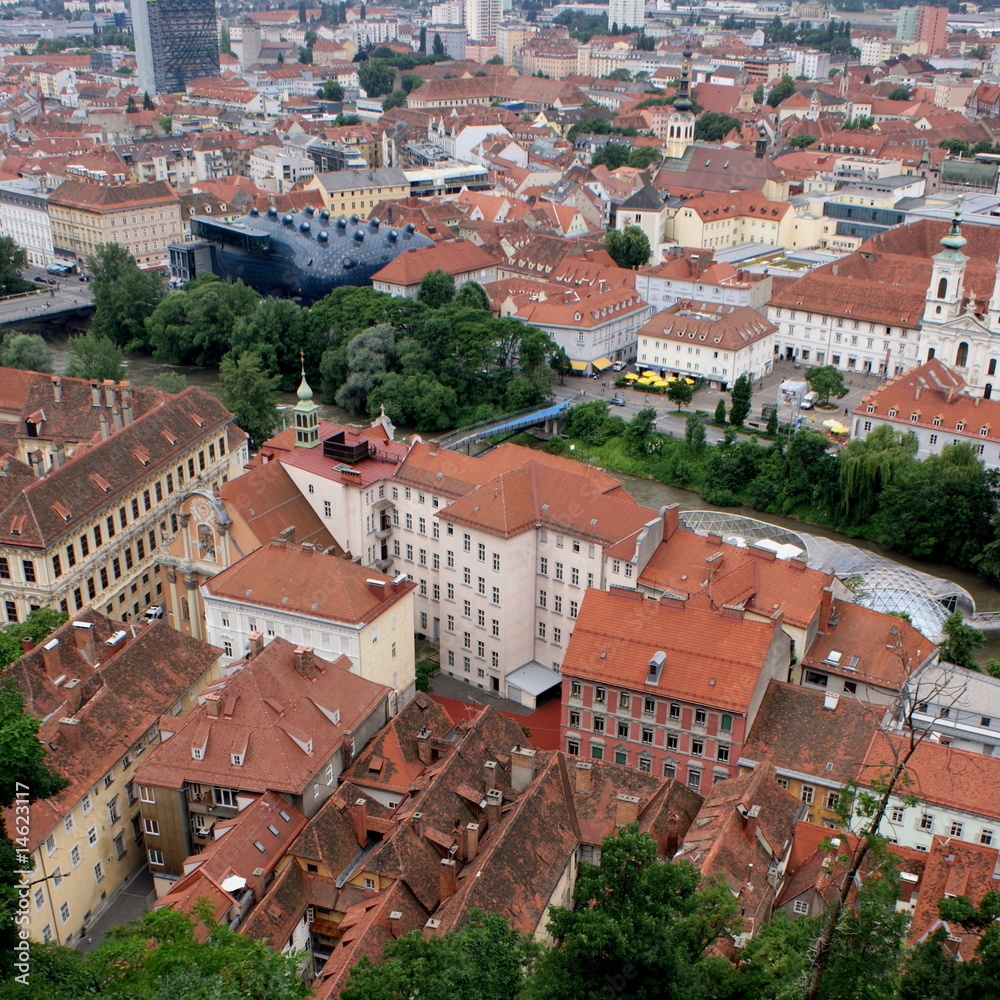 Obraz premium Grazer Stadtpanorama
