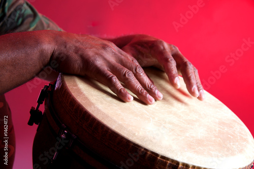 African Djembe With Human Hands