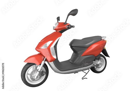 red scooter isolated