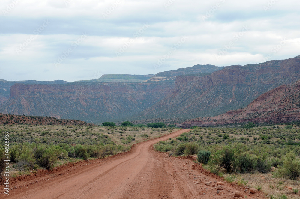 Fototapeta premium red road