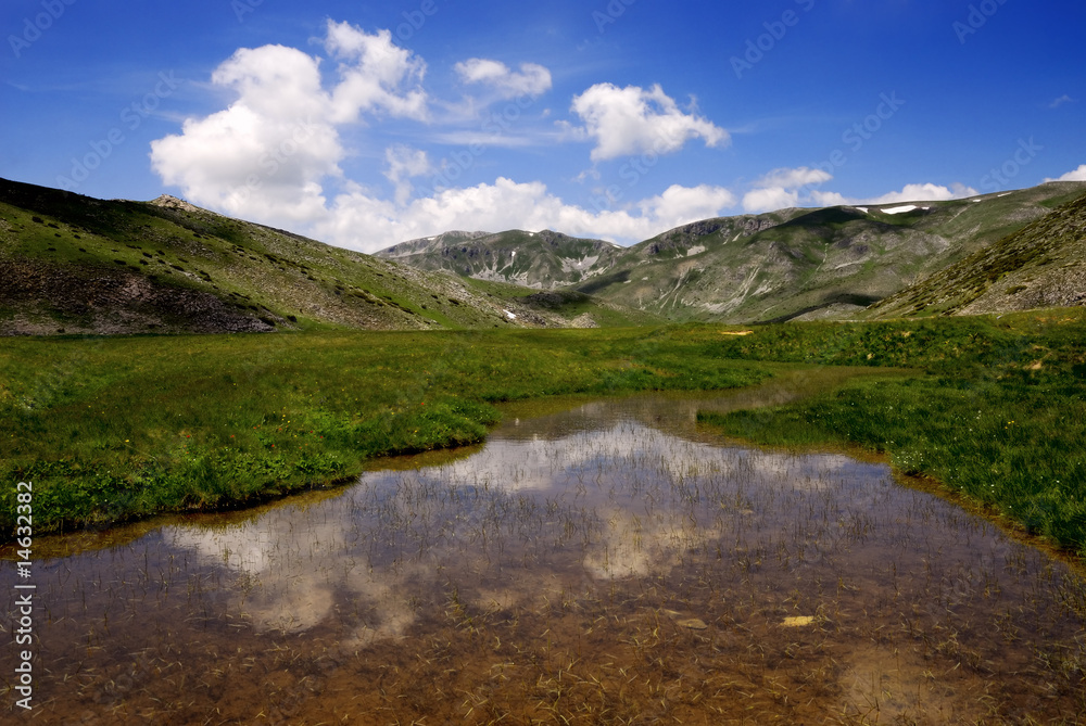 View of a glacier lake in Macedonia