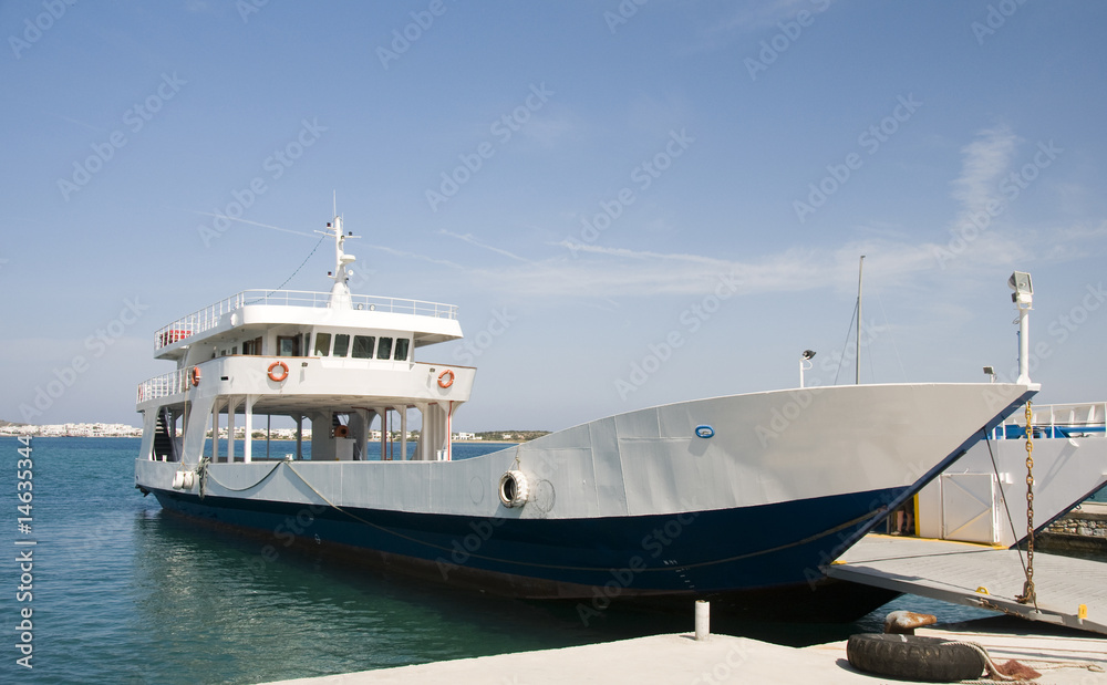 car and passenger commuter ferry greek island paros antiparos