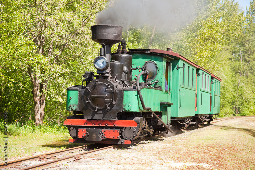 Obraz premium Old steam engine train