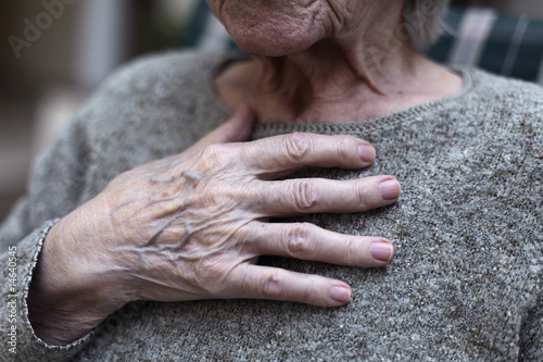 Hand of an old lady photo