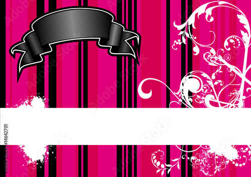 Fashion baroque background with banniere