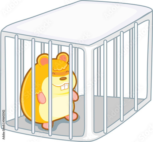 beaver in cage