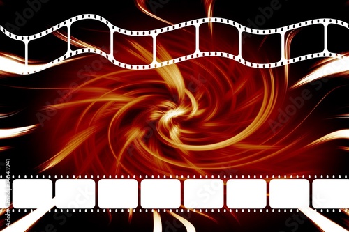 Movie film reel strip