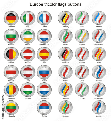 Free Download Europe countries tricolor flags on one sheet - GFXLoad