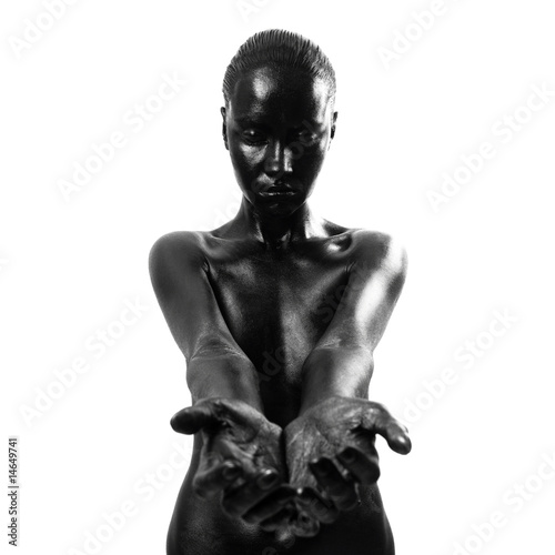 Fototapeta Naklejka Na Ścianę i Meble -  Made up black woman