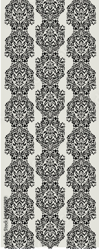Tapisserie baroque noire et beige