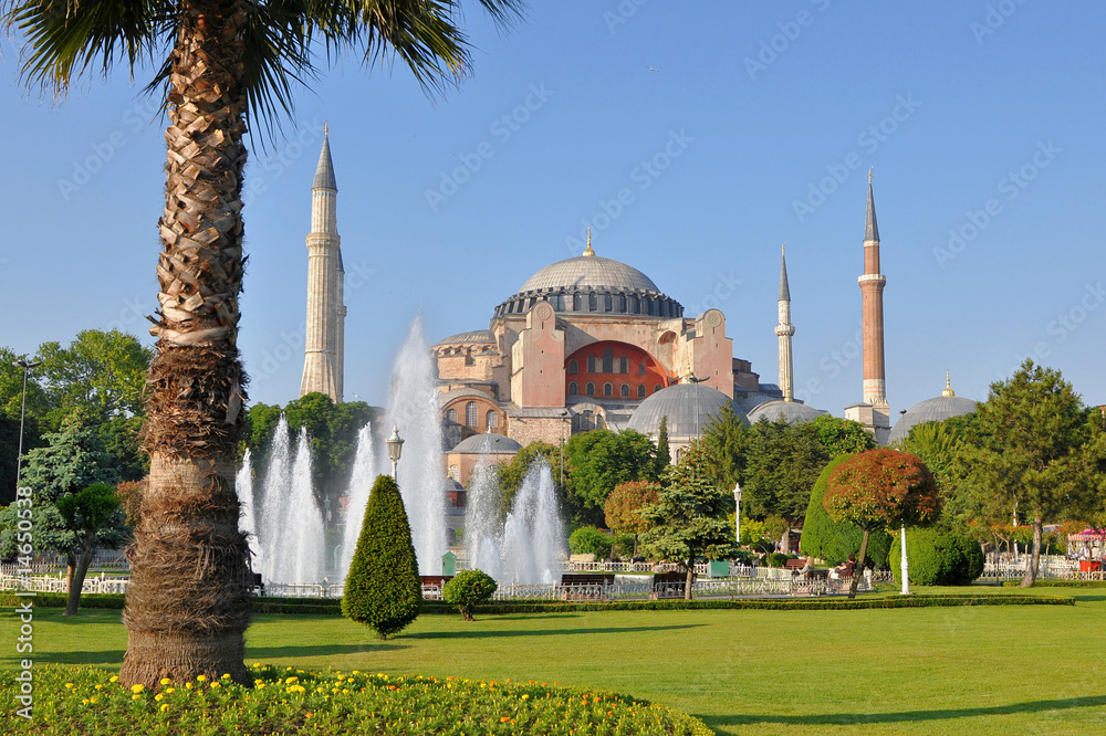 Hagia Sophia at sunset,Istanbul,Turkey,