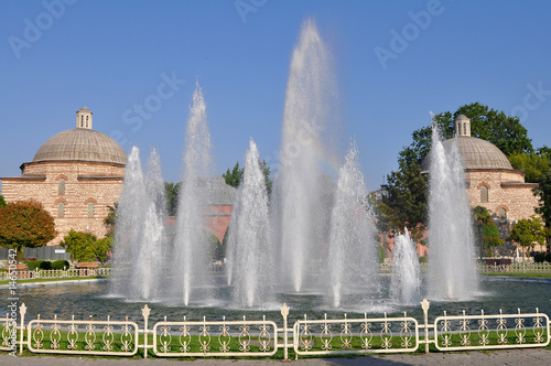 park in front of Hagia Sophia,Istanbul Turkey