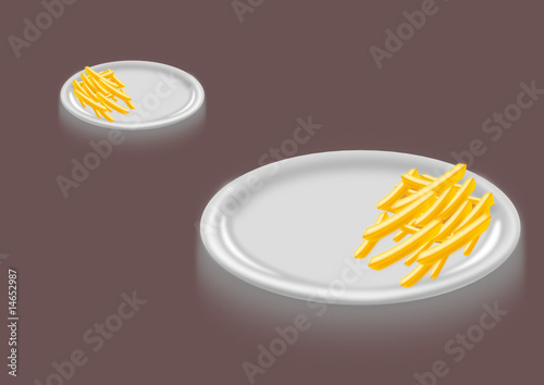Teller mit French Fries