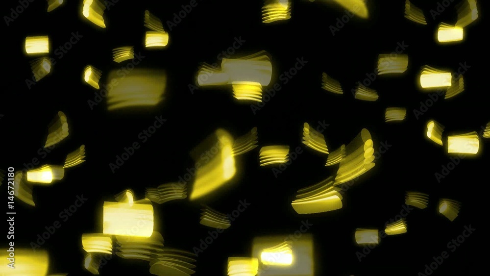 Cotillons doré fond noir