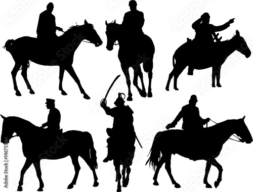 horsriders silhouettes