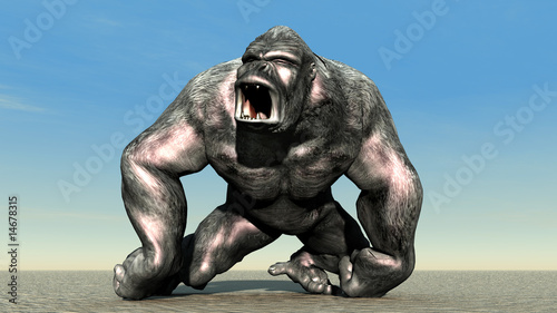 Photos Wütender Gorilla