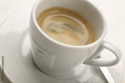 close-up of espresso cup