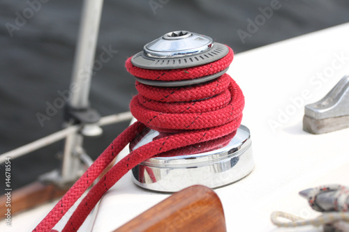 winch of a sailboat