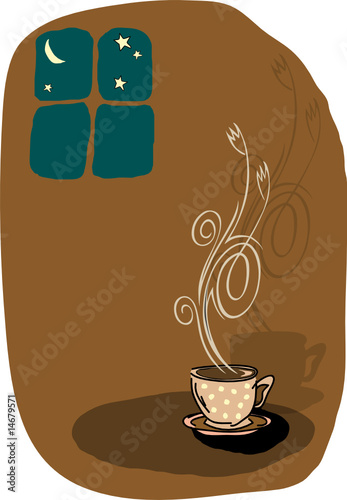 Vector coffee stylized, artistical illustration