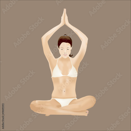ragazza in posizione yoga