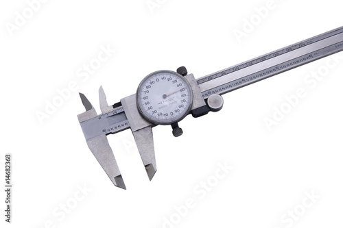 Papier peint Dial vernier caliper isolated on white
