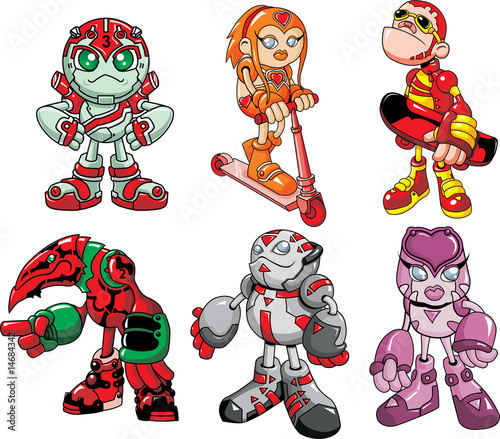 Robot kids character set