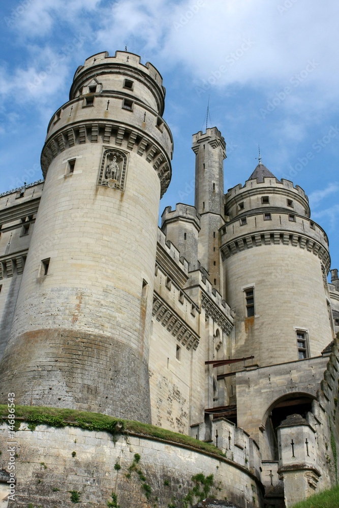 Defense towers, Pierrefonds Castle, Picardy, France