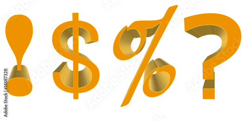 golde Zeichen Dollar