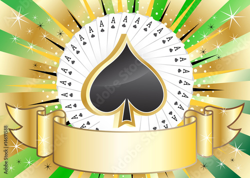 Spade Suit Gold Banner