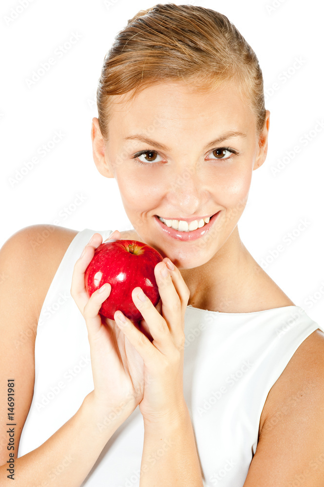 Woman With Red Apple Woman With Red Apple