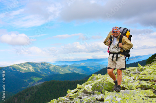 Hiking in the Carpathian mountains