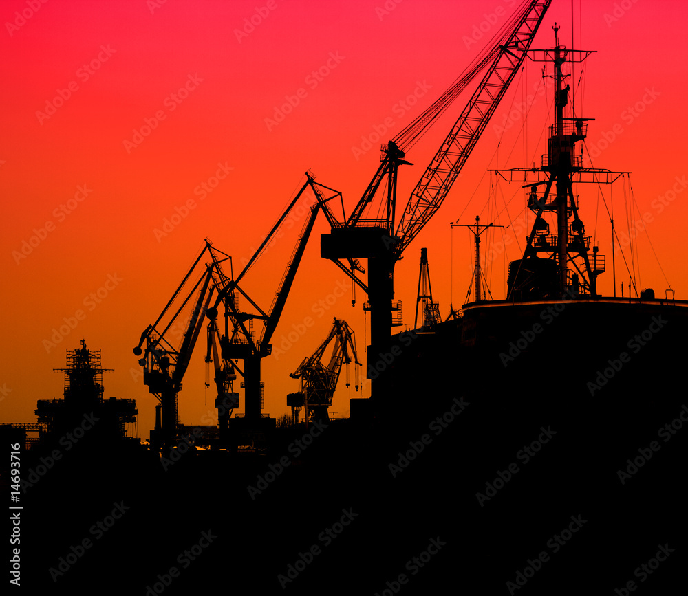 Industrial sea port